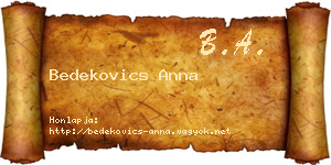 Bedekovics Anna névjegykártya
